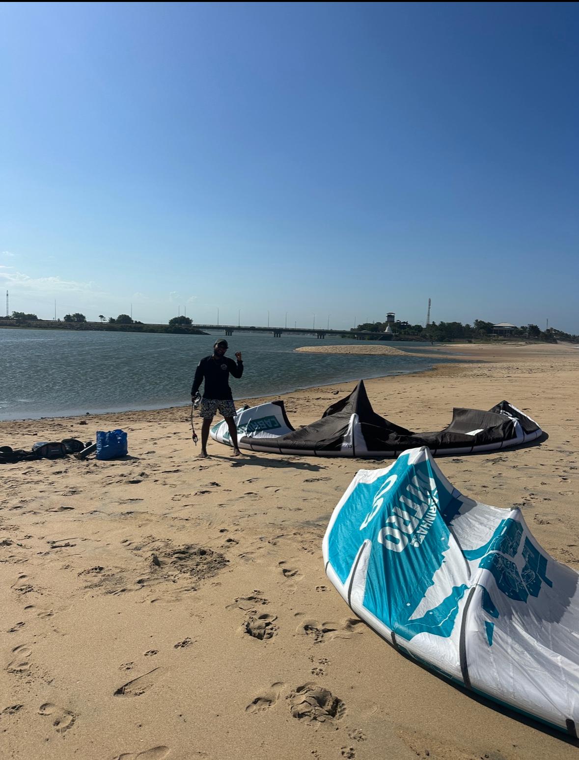 Kitesurfing beach